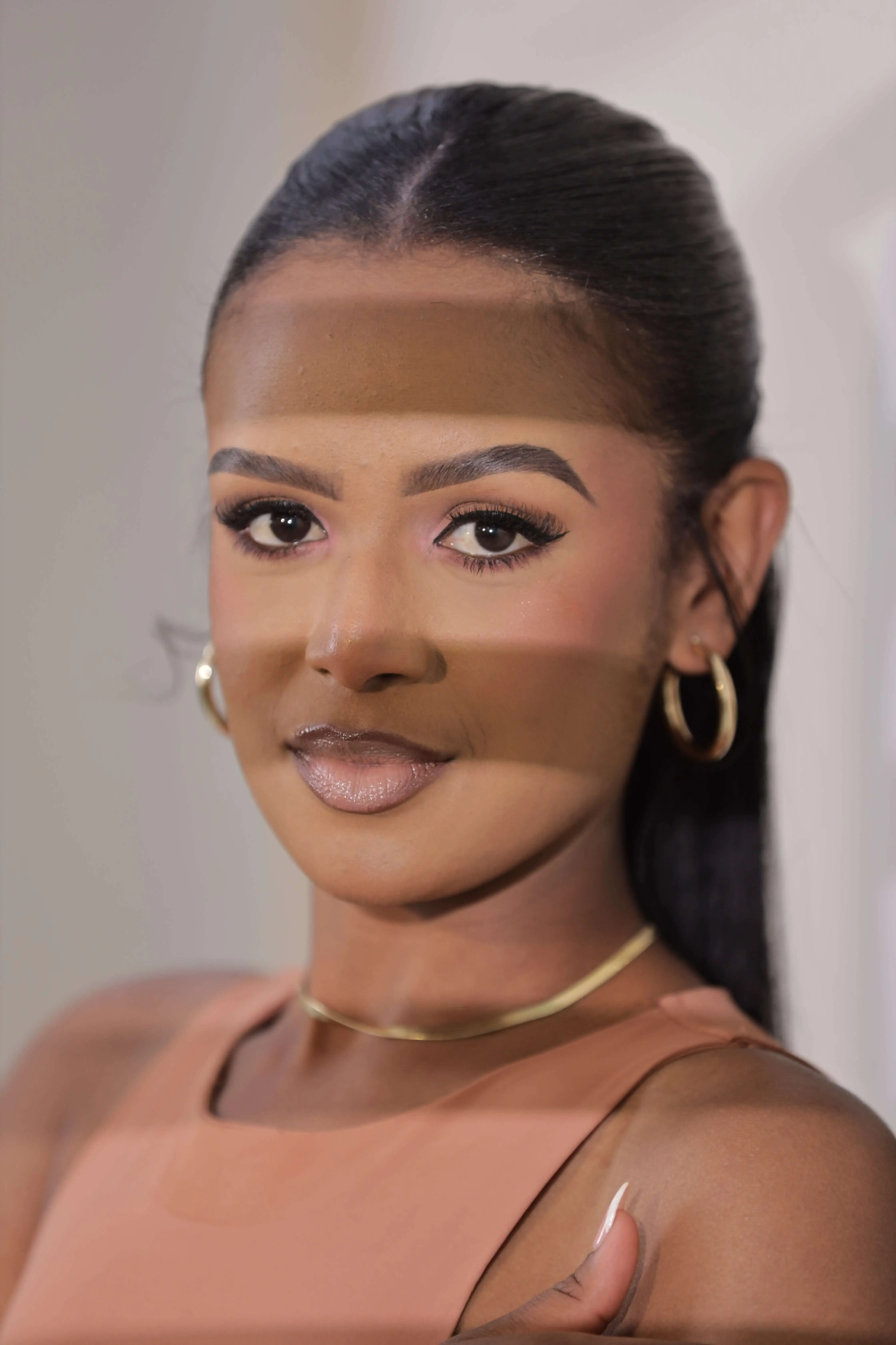 A model with ombre brows